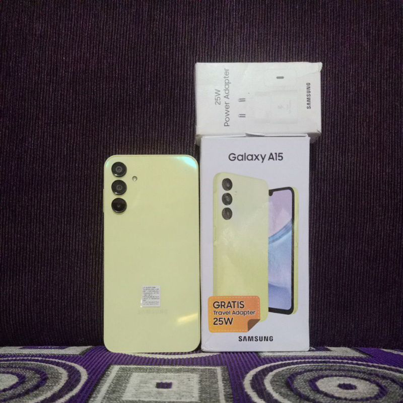 Samsung A15 8/128 seken lengkap mulus normal