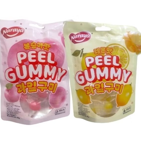 

Naraya peel gummy permen lunak jeli buah jelly fruit candy 80gr