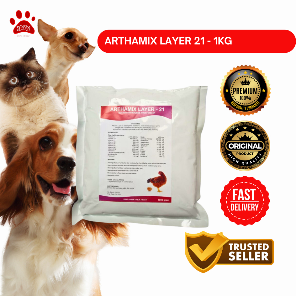 Arthamix Layer 1 Kg - Arthamix 21 - Premix Ayam Petelur - Premix Ayam Berkualitas
