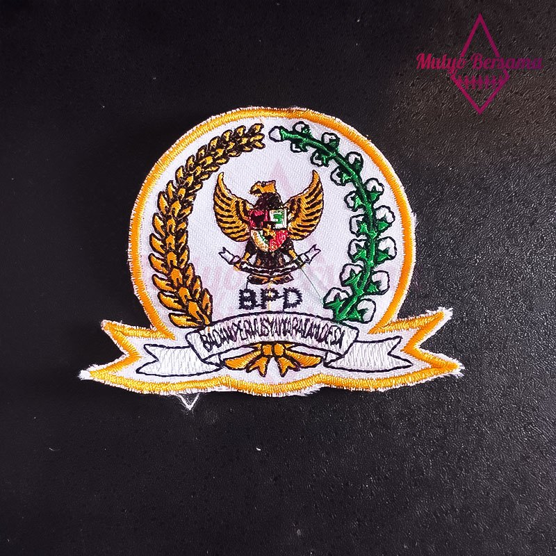 Bordir Logo BPD Badan Perwakilan Desa Bet Bordir BPD - Mulyo Bersama