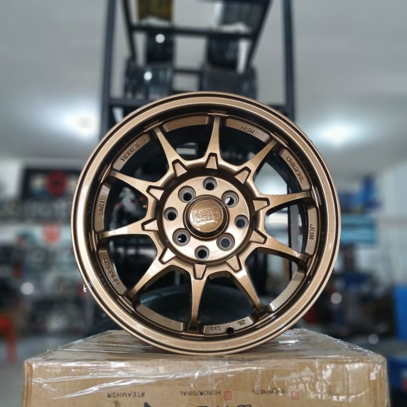 Velg Mobil Racing HSR Boroko Srd Ring 15 Glossy Bronze Etios, Sigra, Avanza, Mobilio