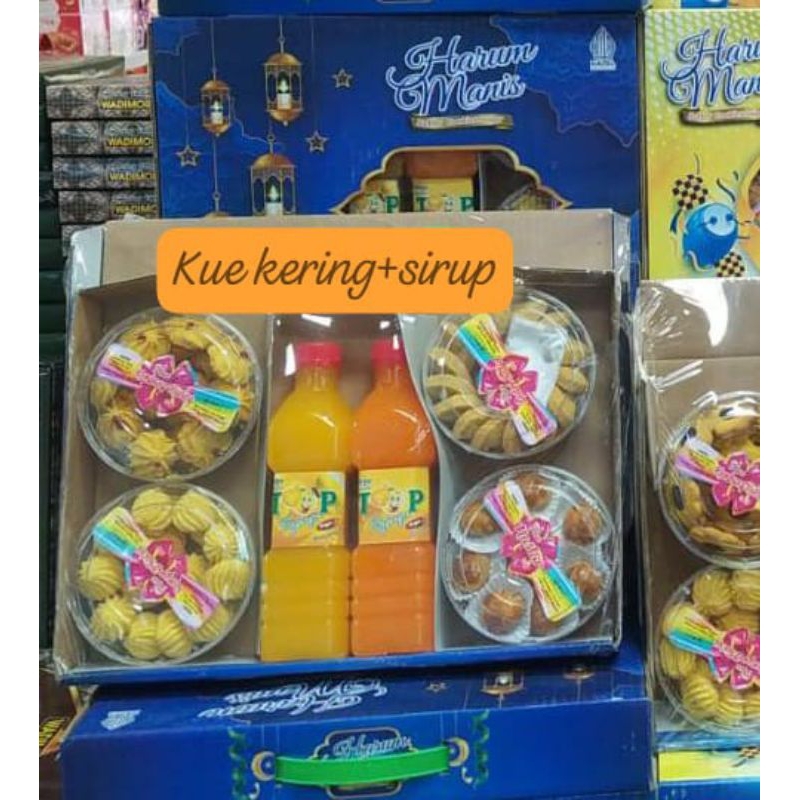 

HAMPERS 2025 LEBARAN KUE KERING BOX TENTENG BAG IDUL FITRI EID MUBARAK KUE KERING PLUS SIRUP