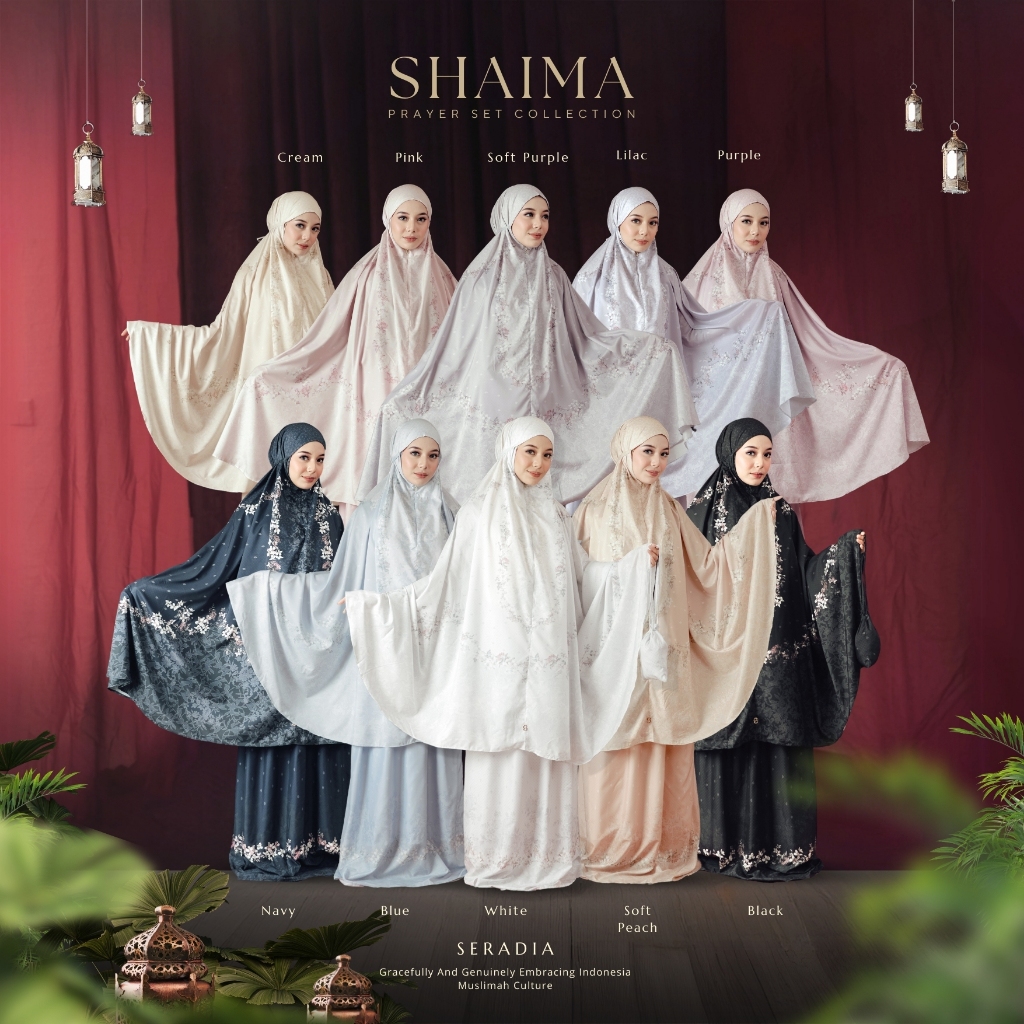 Seradia - Mukena Motif Shaima - Travel Size 2in1