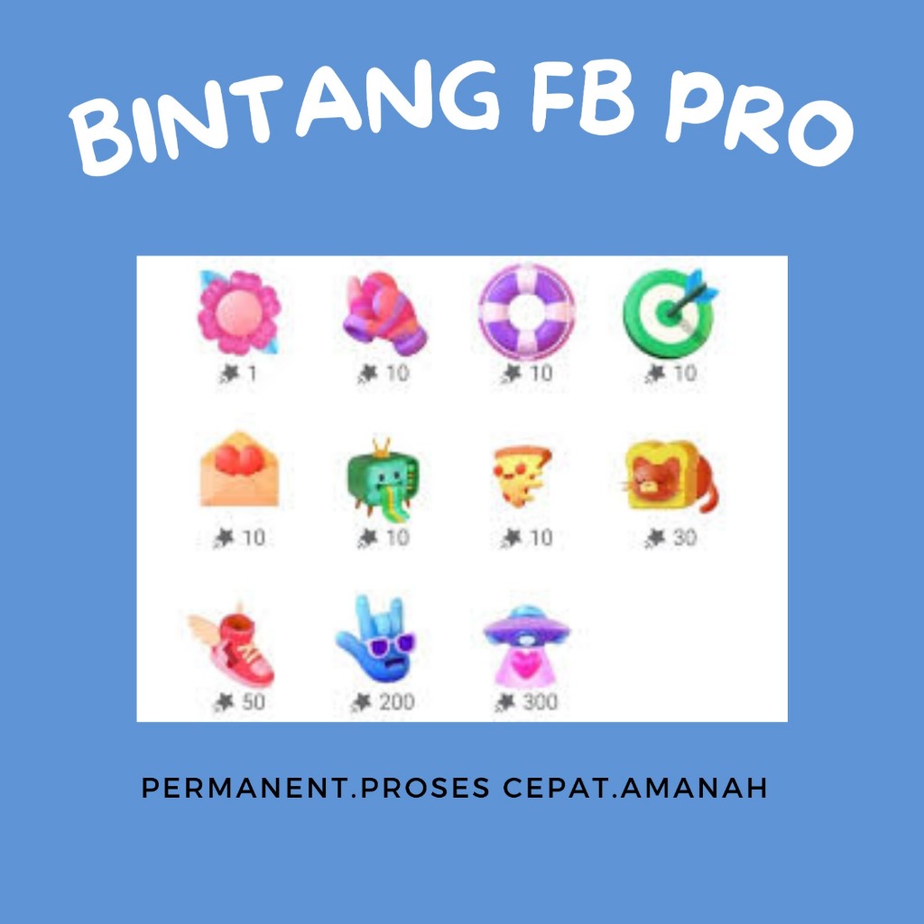 GIFT BINTANG FB PRO - BINTANG FACEBOOK PRO / PROFESSIONAL / FANPAGE  / PROFILE