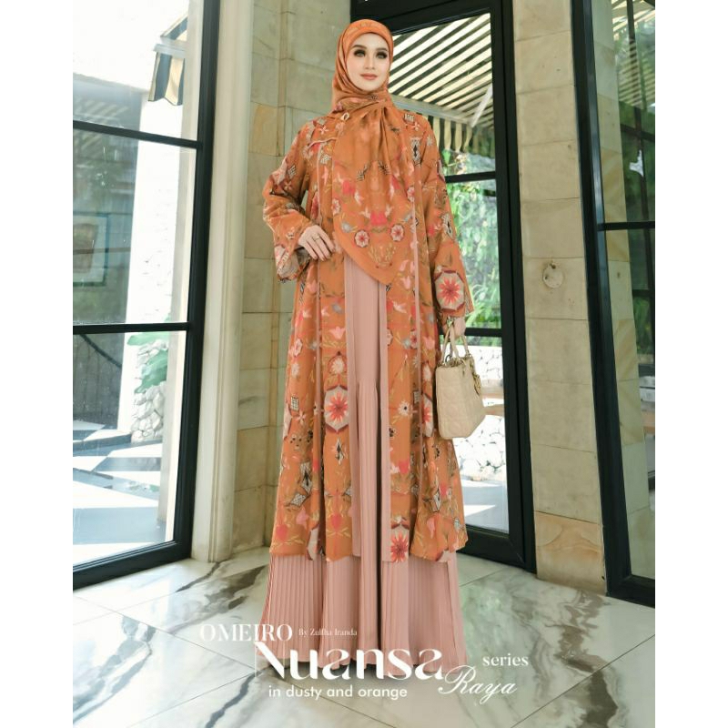Nuansa Dress Set Scarf by Omeiro Syar'i | Omeiro Syar'i | Nuansa Dress | D'Hijab of Mey