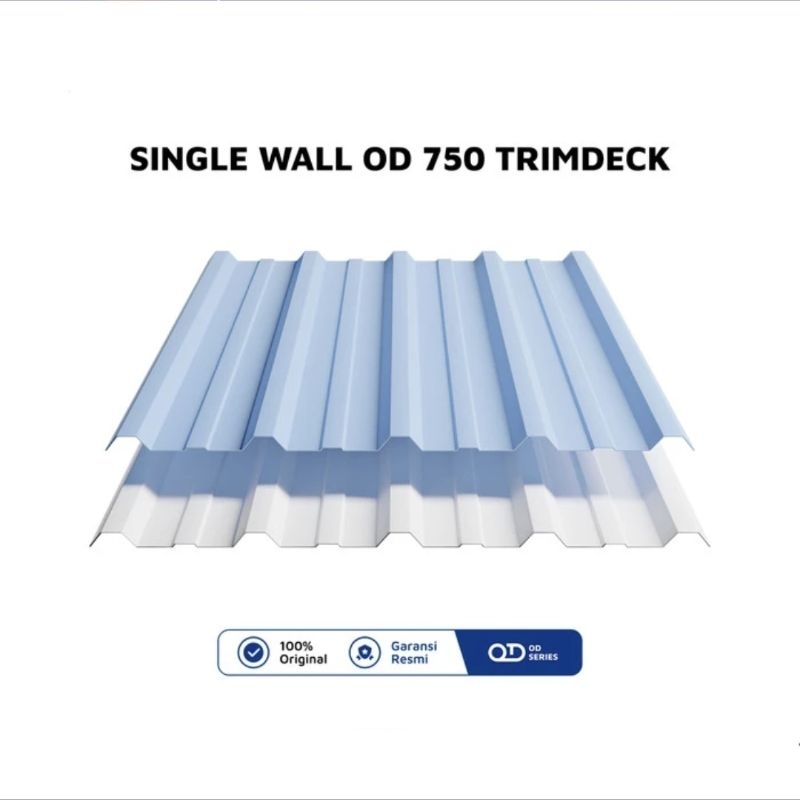 Atap uPVC Single Wall OD 750 Trimdeck Dr.Shield | Harga Per Lembar