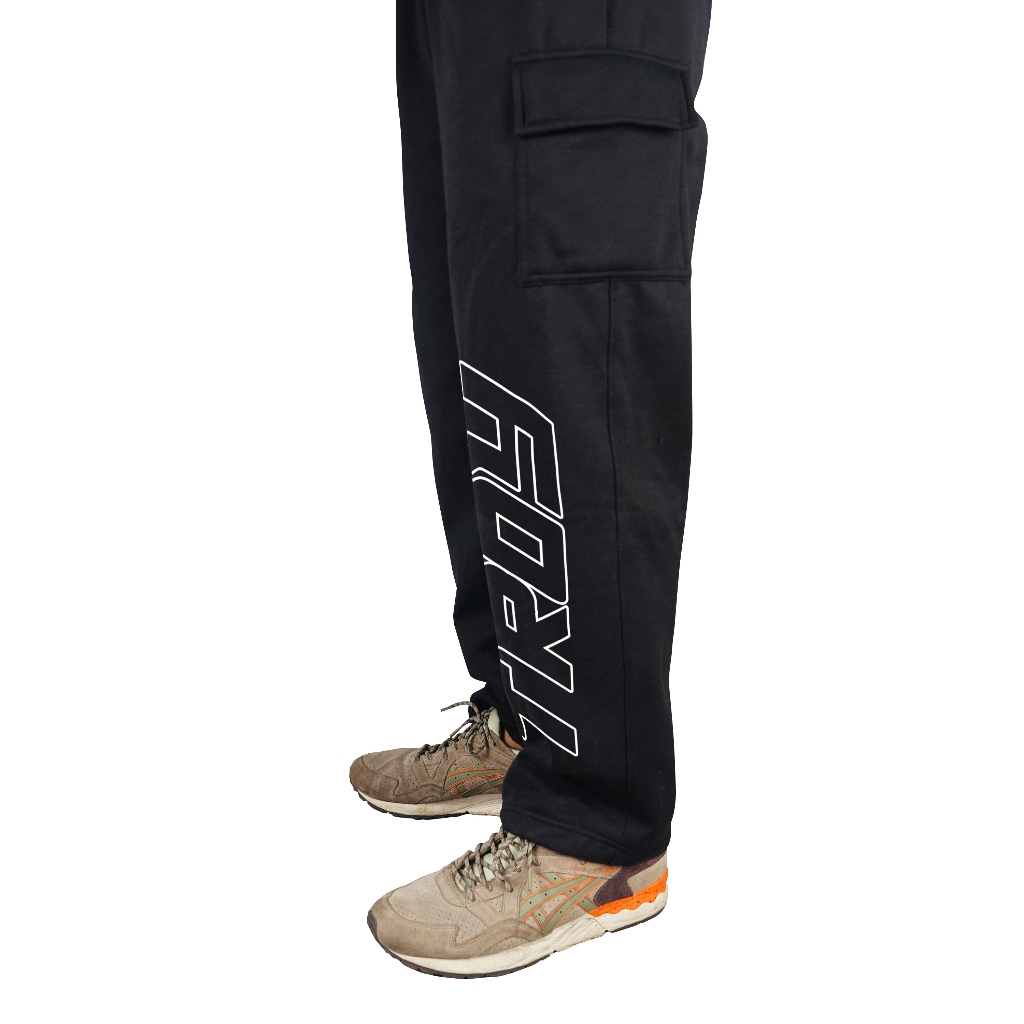 Troy Company Baggy Cargo Long Pants Black 66 - Celana Kargo Baggy Hitam LFC 3073