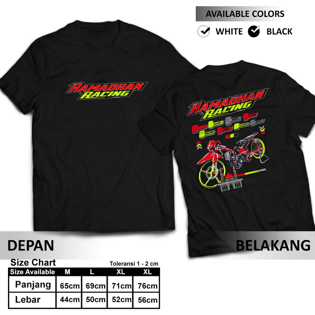 KAOS MUDIK / RAMADHAN RACING / BAJU BALAP / KAOS BALAP