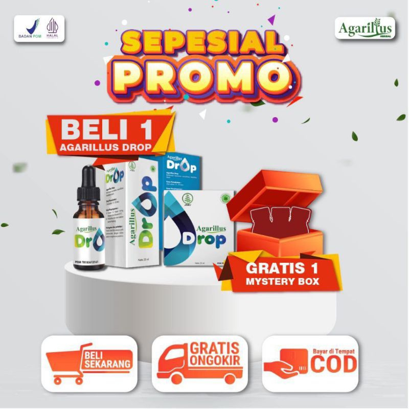 

Agarillus Drop Original 20 ml Gratis satu produk pendukung