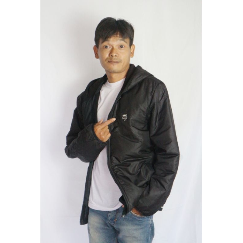 THRIFT JAKET WINTER JAKET TEBAL PRIA BRANDED ORIGINAL K-SWISS