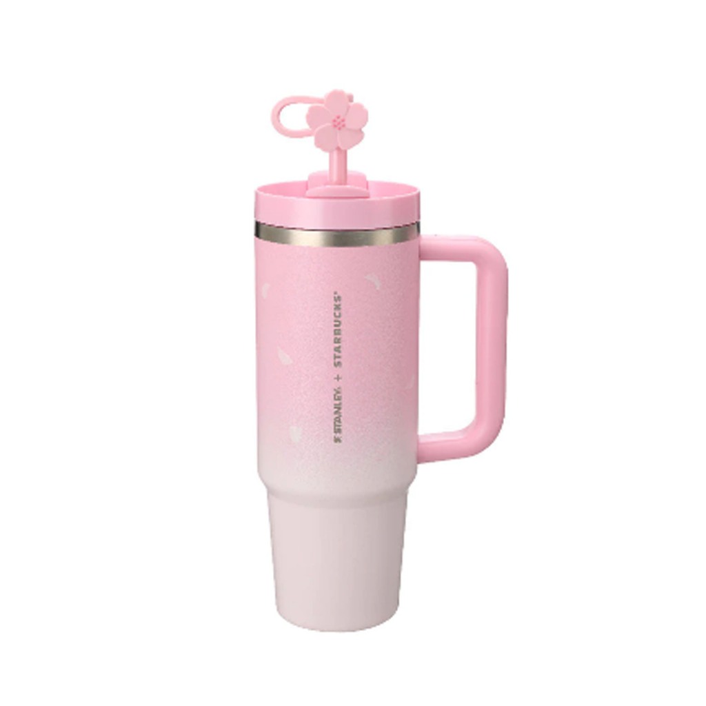 Tumbler Starbucks Milky Island Cherry Blossom 2025 x Stanley - Gradient 30oz-887ml (St67)