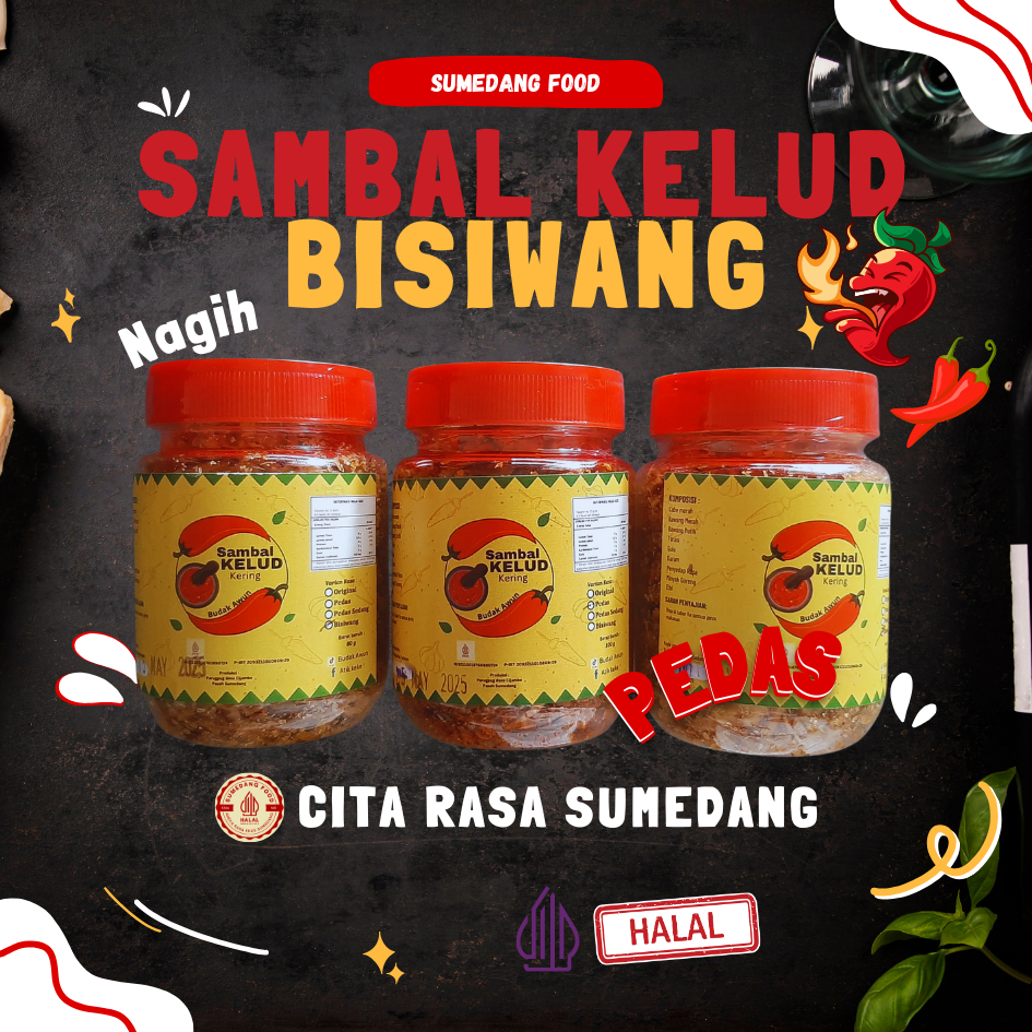 

READY SIAP KIRIM | SAMBAL BISIWANG | TOPPING SAMBAL UDANG BAWANG PACKAGING BOTOL PLASTIK