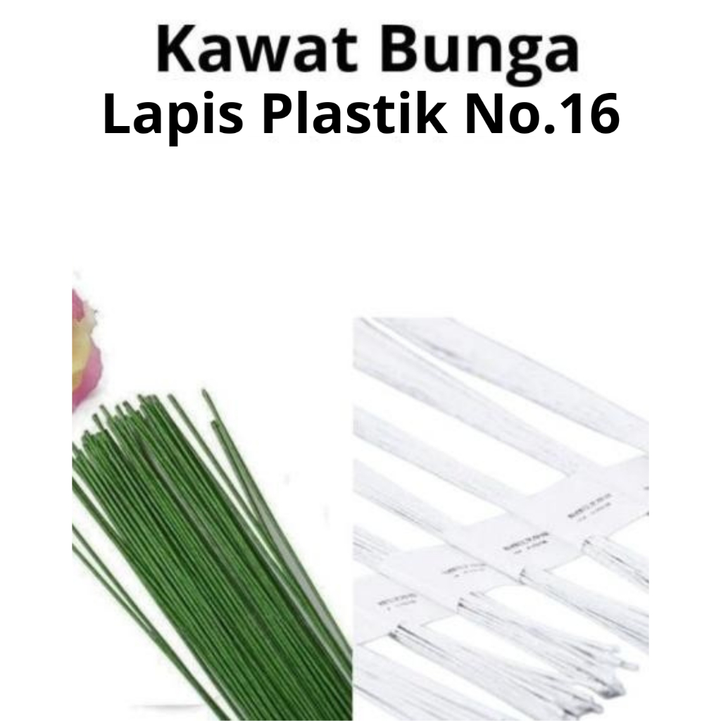 Kawat Tangkai Bunga No 16 Putih Batang Kawat bunga Tangkai Bunga Kawat per kg Kawat Tangkai Bunga No
