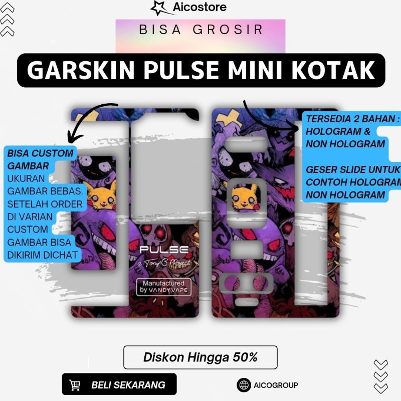 

Stiker Garskin Pukulse Mini Tombol Kotak Gambar Bisa Custom