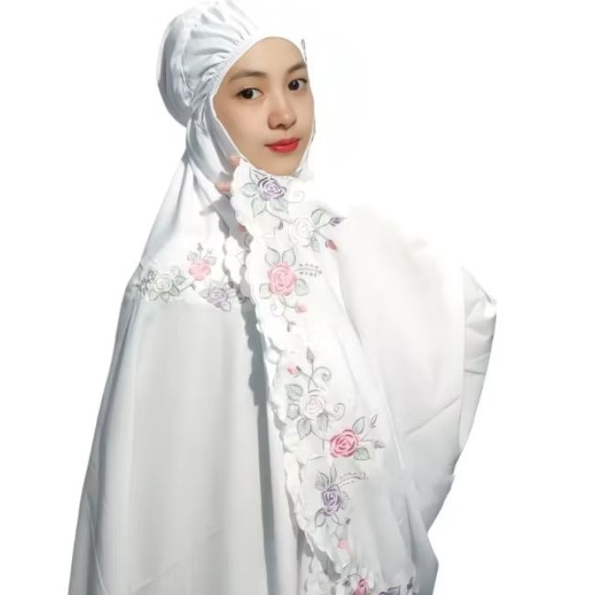 Mukena Telekung Dewasa Premium Bordir Manual Tasik MARSELINA free Tas