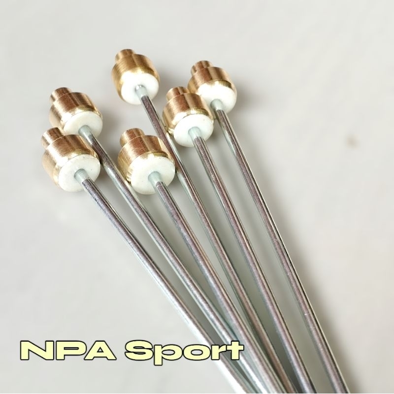 Pentil gejluk kuningan karet putih (as.2,5mm)