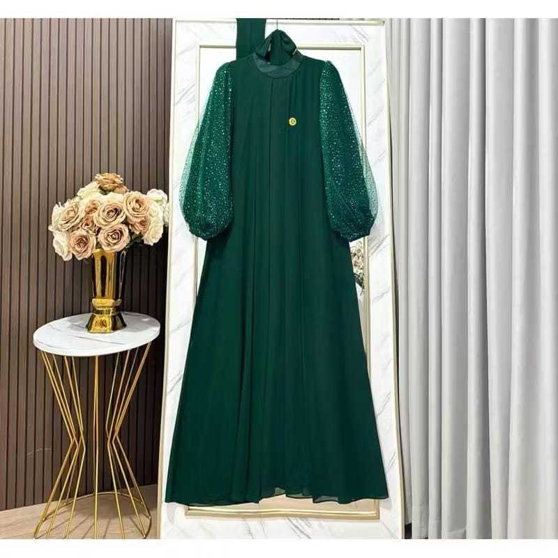 (NEW 2025) AUDY DRESS - BAJU DRESS GAMIS CERUTY CERUTI BABYDOLL TILE RAINDROP FREE HIJAB PASHMINA UN