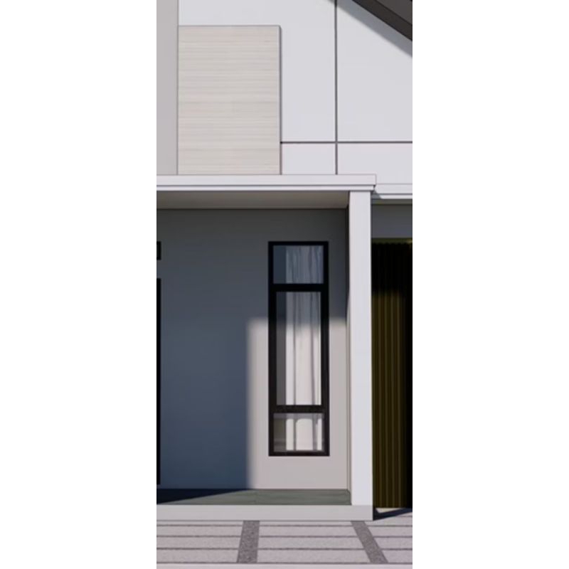 JENDELA ALUMINIUM daun+ kaca mati 170 x 50