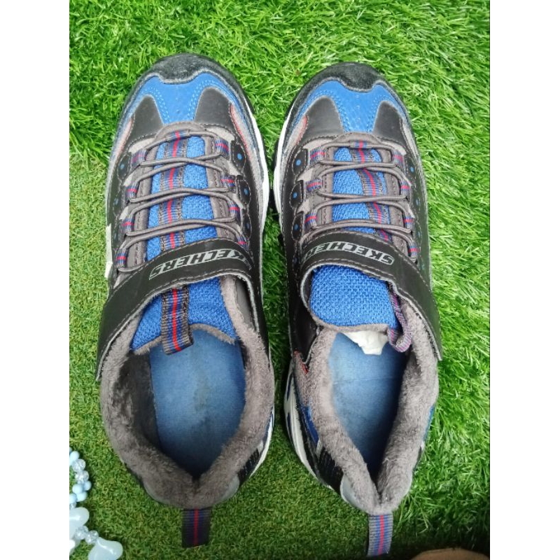 sepatu preloved Kids Ori Skechers D'lites black/blue