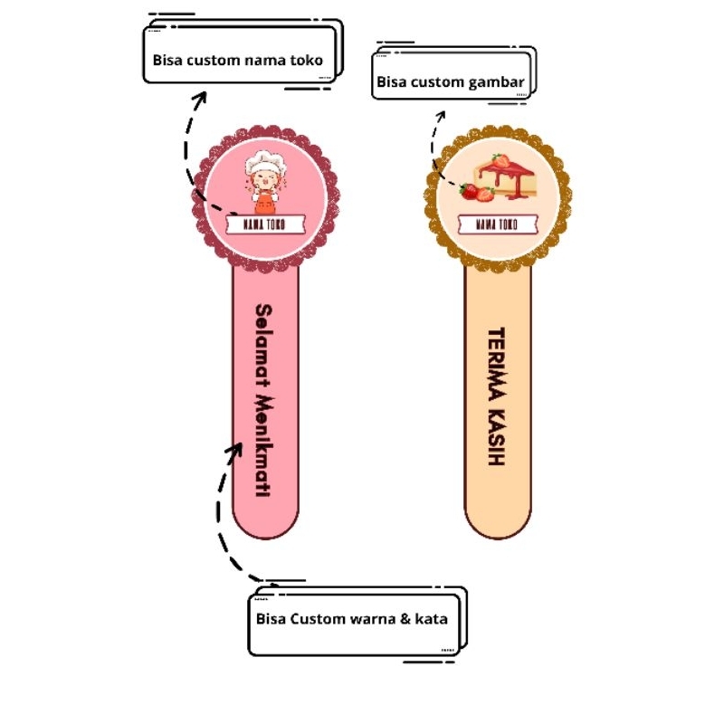 

STICKER Thank You | Sticker segel makanan | BISA CUSTOM | Isi 6 pcs