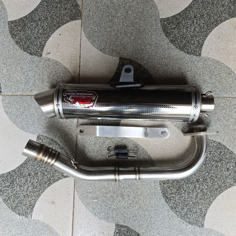 knalpot R9 BLACK MUGELLO original yamaha MIO 125 M3 Z - FINO125 - SOUL GT 125