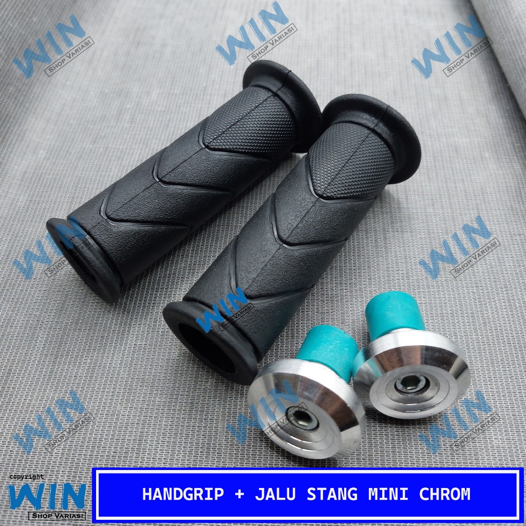 handfat beat/handgrip beat model standar ori 1set jalu chrom bisa semua motor