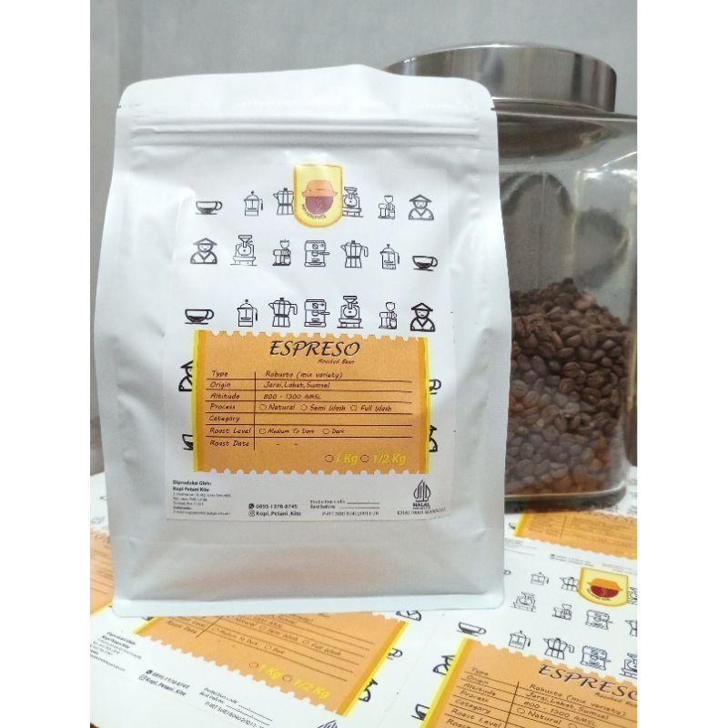 

Espresso Roasted Bean 1 Kg Lereng Gunung Dempo, Sumsel