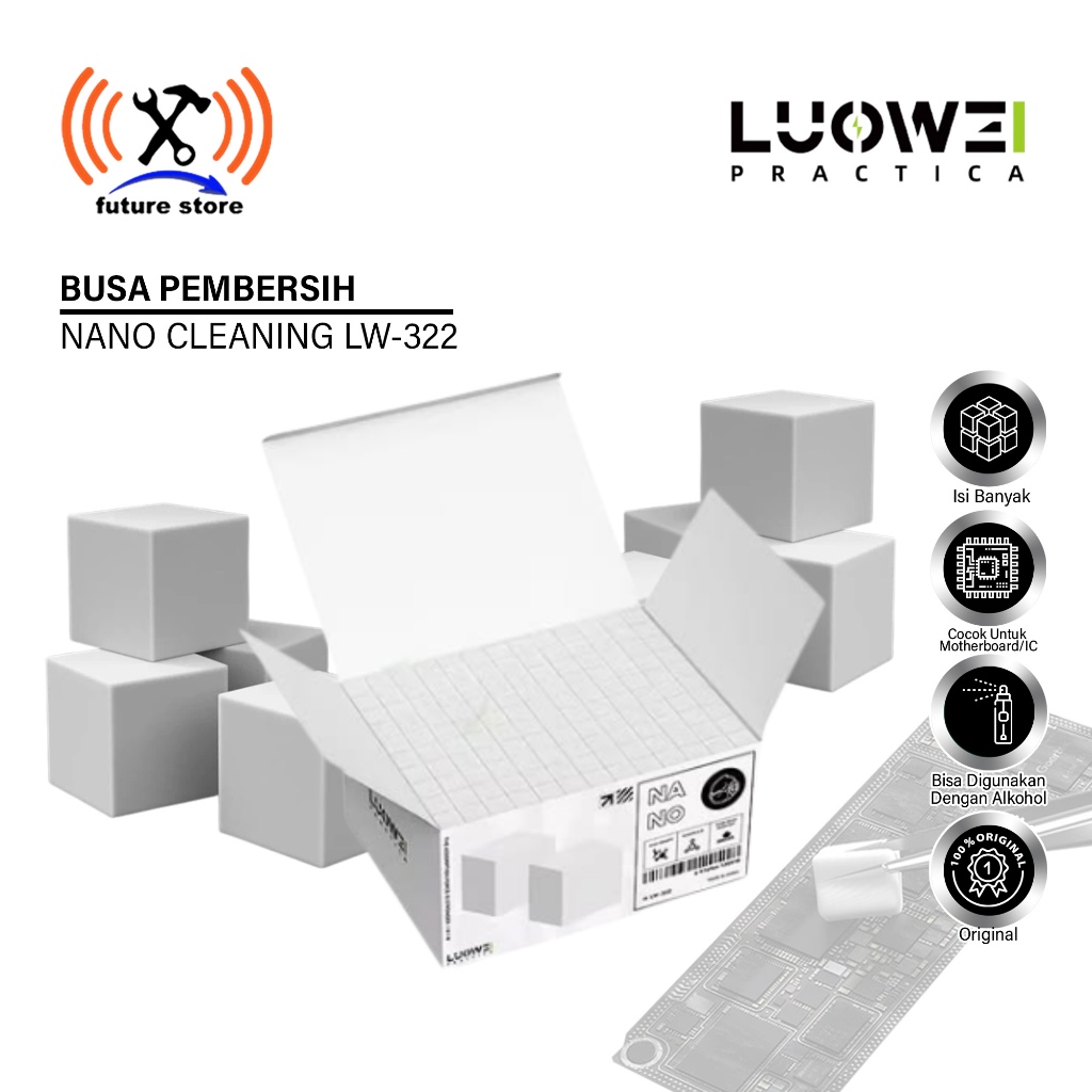 Luowei LW-322 High Density Nano Cleaning Sponge Original - Busa Pembersih Untuk IC Motherboard Elekt