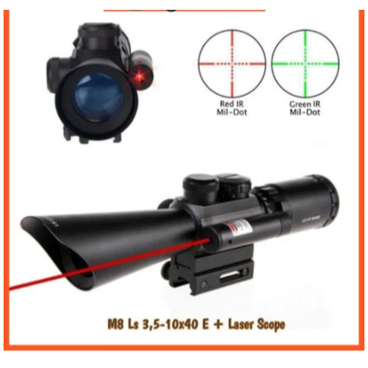 Telescope M8 Ls 3,5-10x40 E + Laser Merah