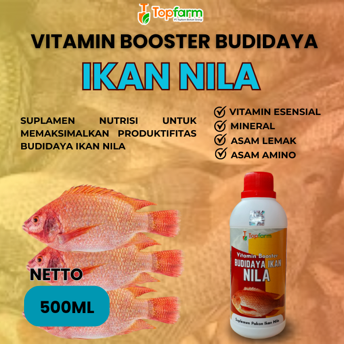 Vitamin Ikan Nila 500ML/ Vitamin Ternak Ikan Nila/ Vitamin Ikan Nila Cepat Besar/ Vitamin Pembesar I