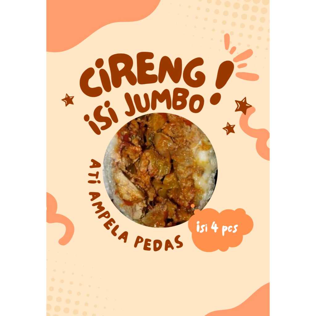 

Cireng Isi Jumbo Ati Ampela Pedas 4 pcs