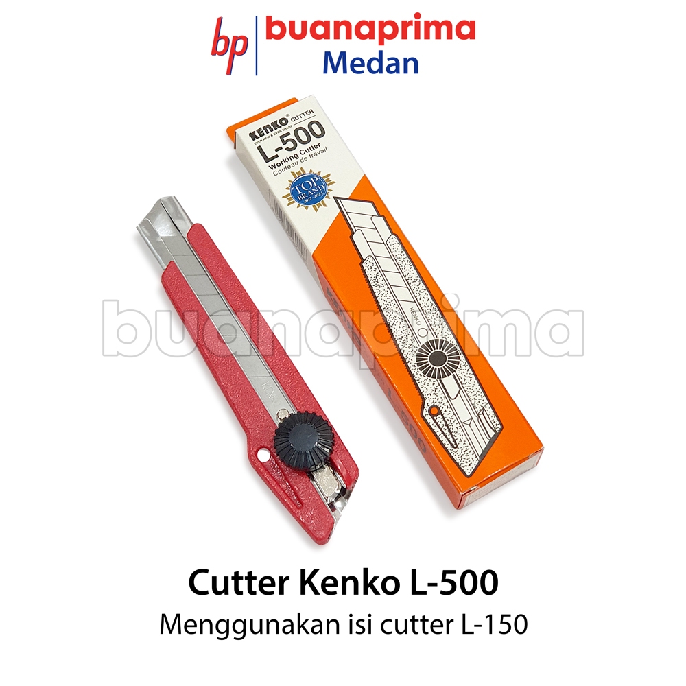 

CUTTER KENKO L-500 Besar Pisau Merah Besar Pemotong Kertas Bisa Refill