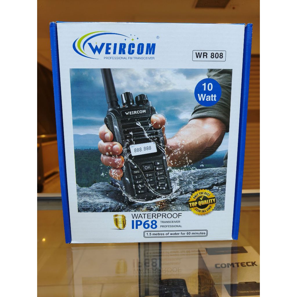 Weircom WR 808 VHF 136-174 MHZ IP 68 10 WATT HT Anti Air Waterproof IP68 Weircom WR808 VHF