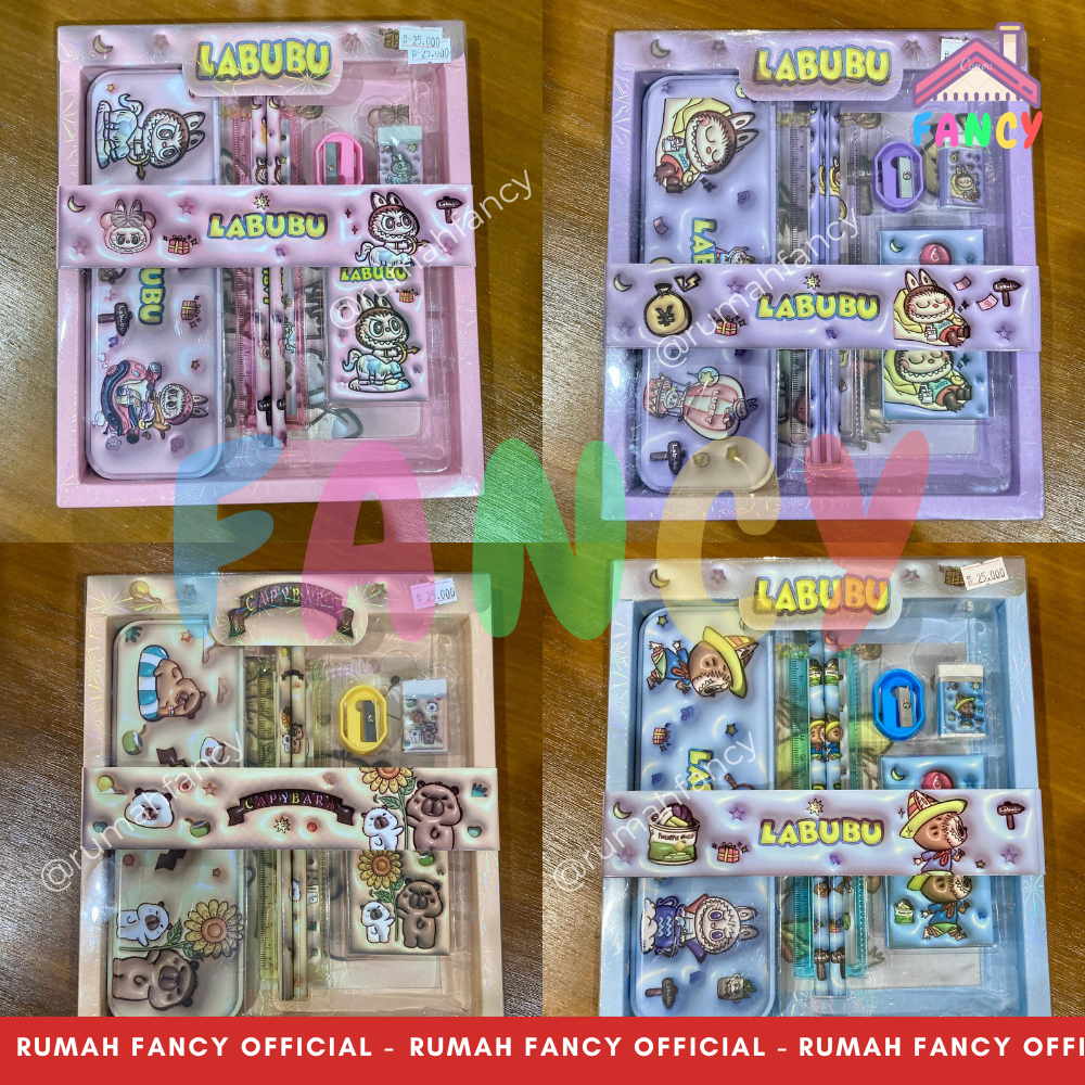 

Paket Alat Tulis/ Study Set Fancy Mika YC 8015 KURO MELODI CINNAMOROLL LAUBUBU KAPIBARA Animal / Pets / Astronout / tempat pensil set crayon oil pastels Packing Box Mika