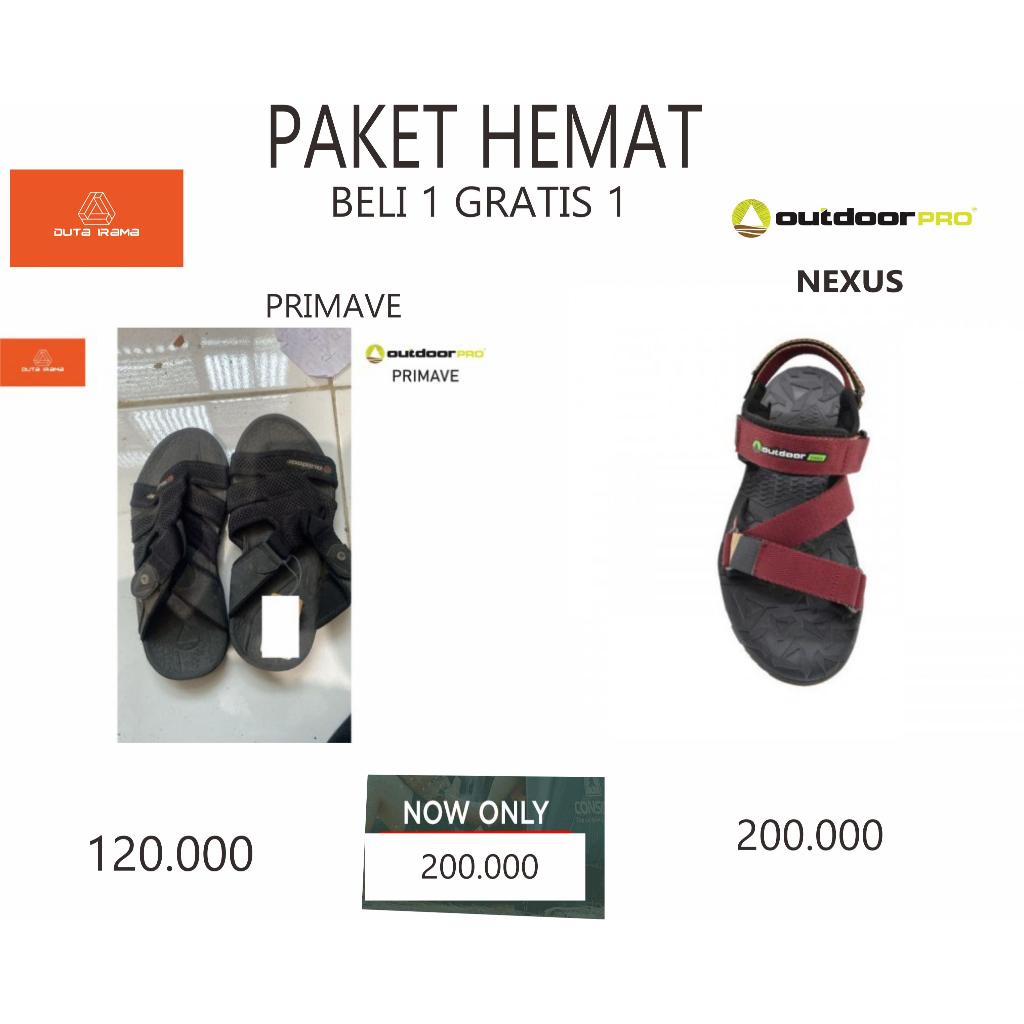 DUTAIRAMA - PAKET HEMAT BELI 1 GRATIS 1 SANDAL OUTDOOR NEXUS + PRIMAVE
