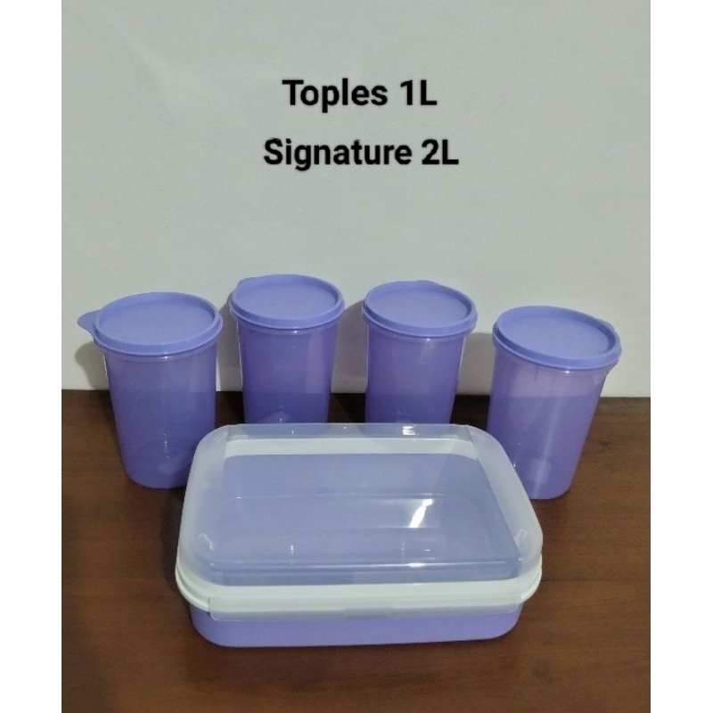 toples Tupperware/toples lebaran/toples ungu/signature 2L/counterpart/Tupperware Pontianak/Tupperwar