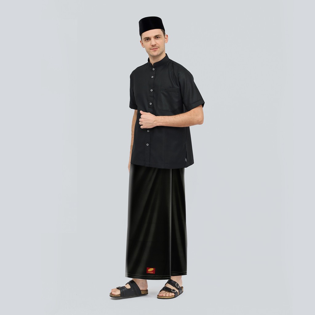 COD - Sarung ATLAS Premium 720 Original Warna Polos Hitam