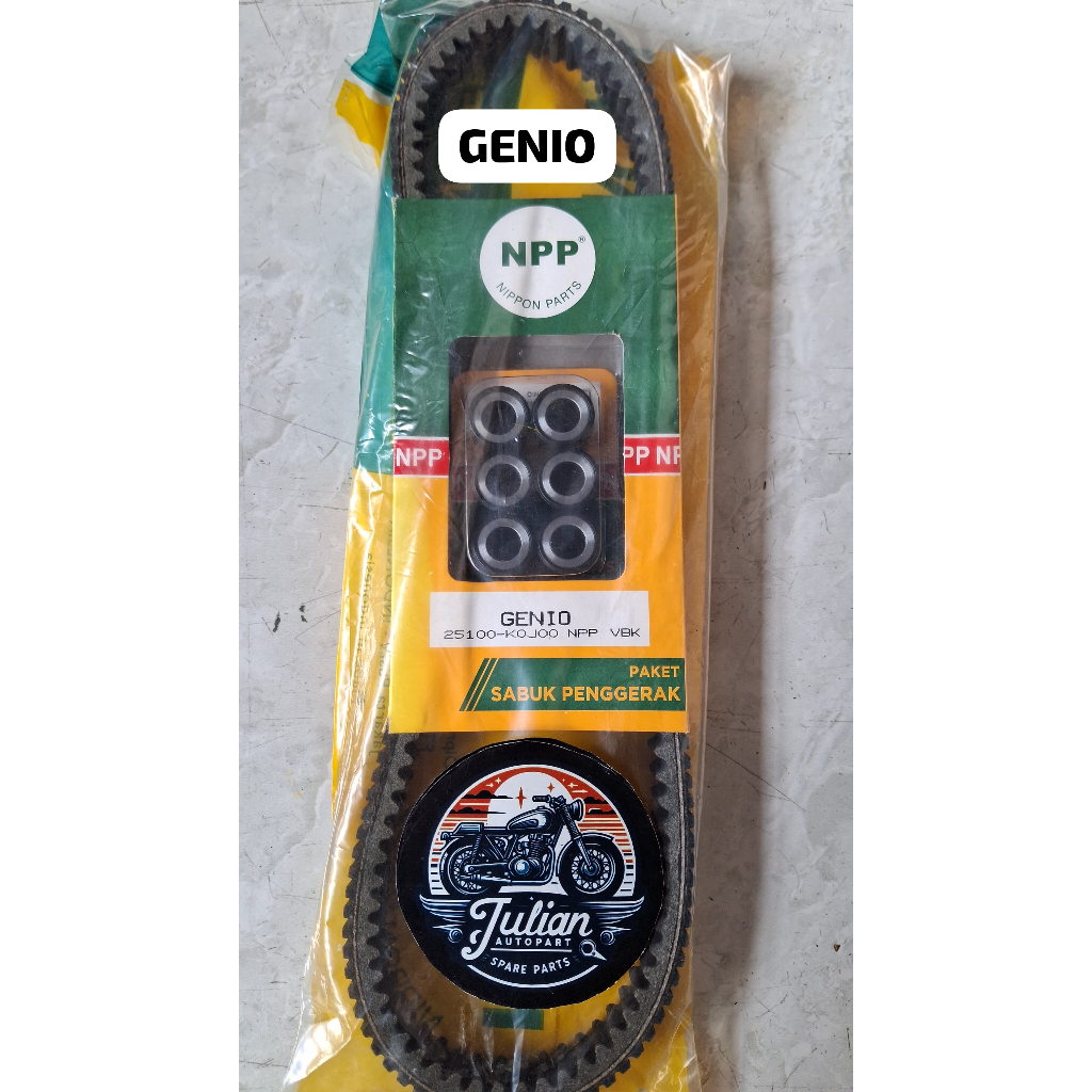 VANBELT KIT V BELT SET + ROLLER GENIO BEAT NEW DELUXE NEW BEAT STREET ORIGINAL NPP