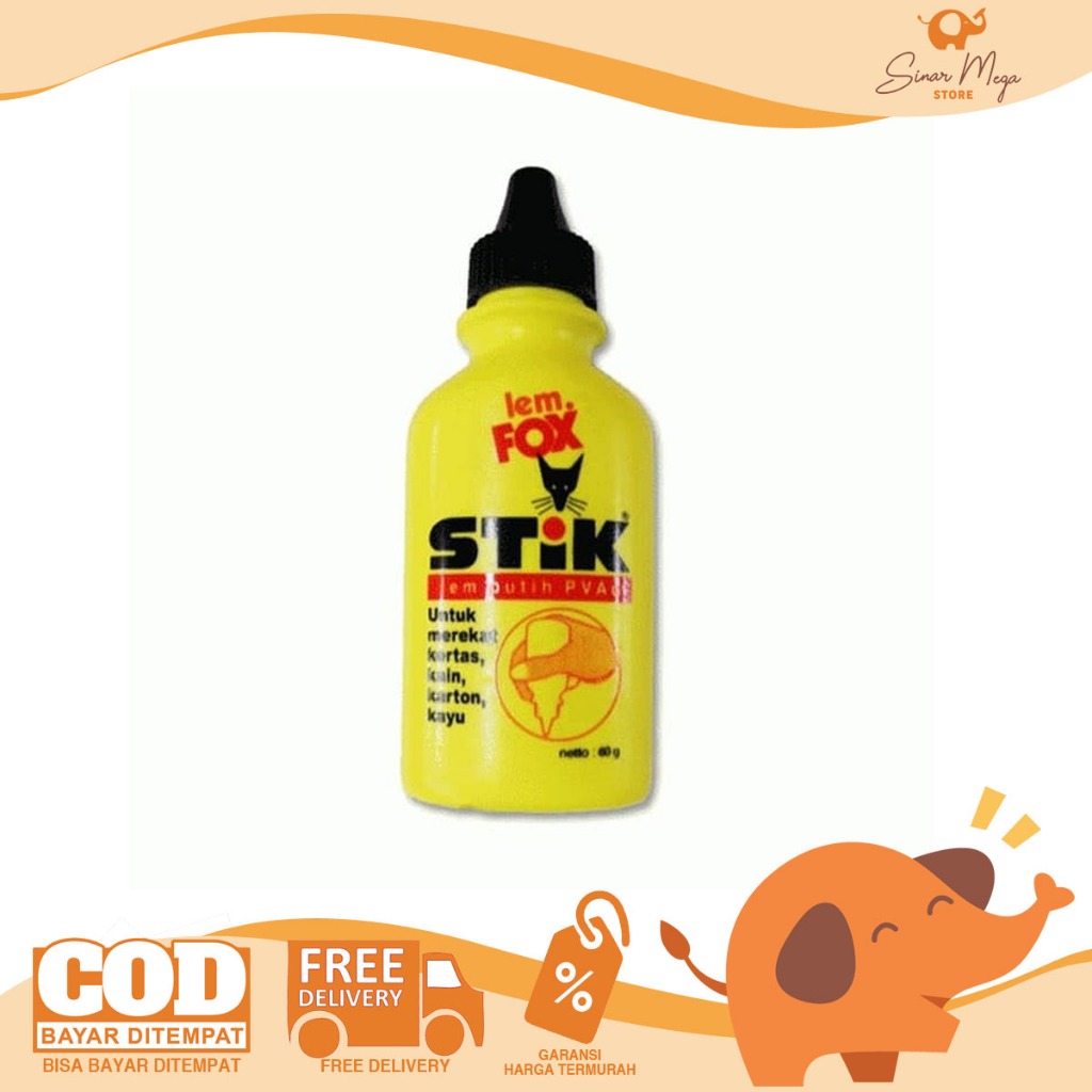 

Lem Stik Fox Putih PVAC 60g