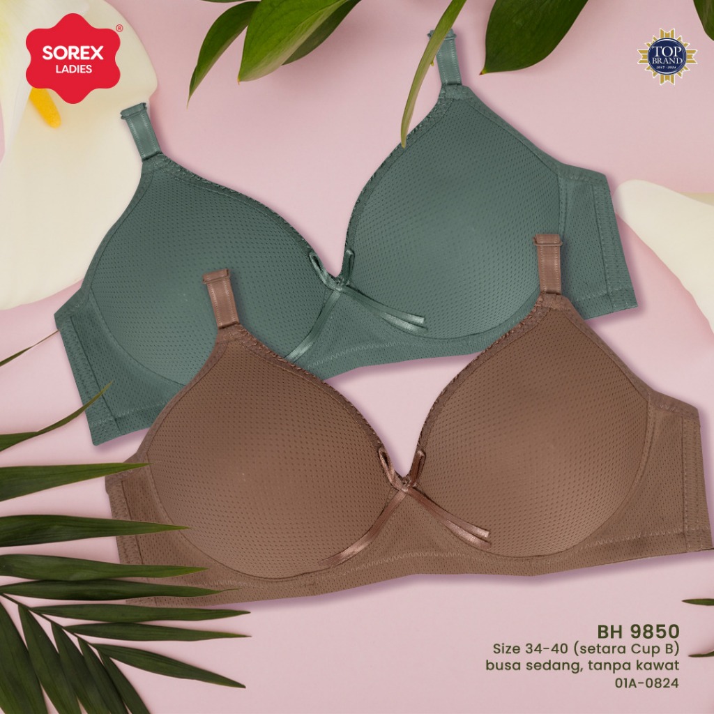 Bra bh Extra comfort 9850 Sorex Polos tanpa kawat