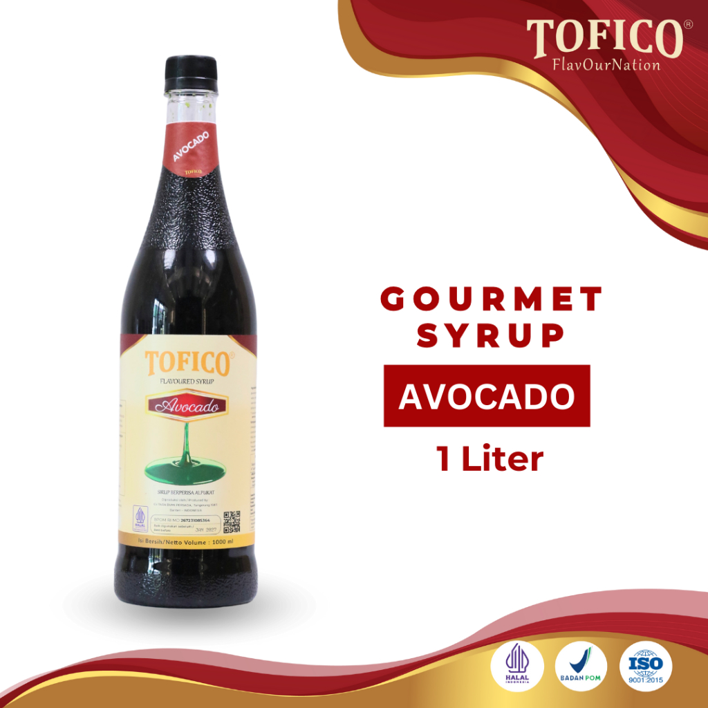 

Syrup Avocado Tofico / Sirup Rasa Alpukat Premium 1 Liter / Tofico Syrup Official