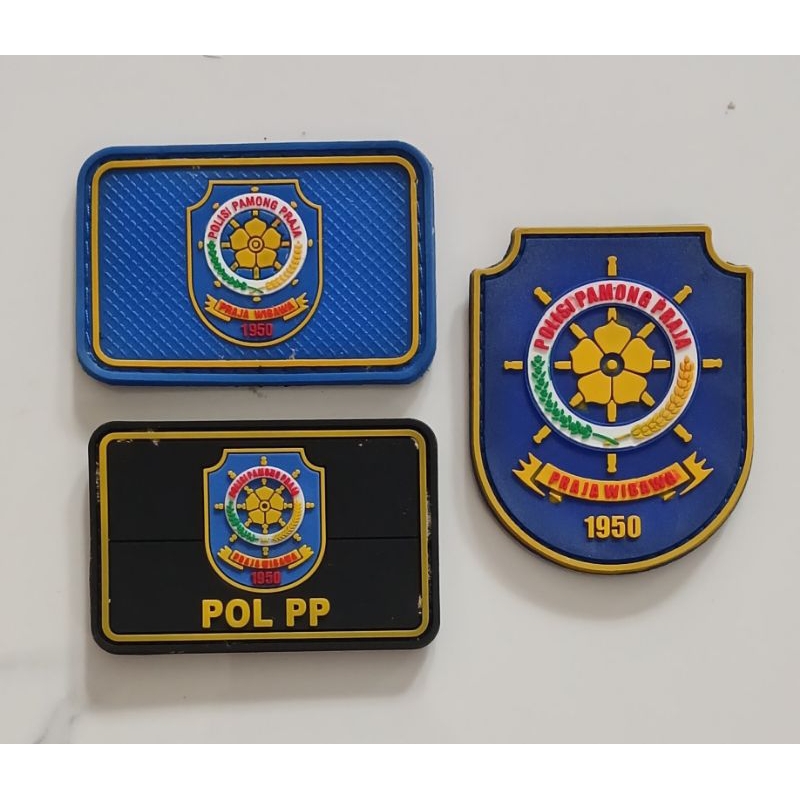 PATCH RUBBER EMBLEM KARET BERPEREKAT SATPOL PP