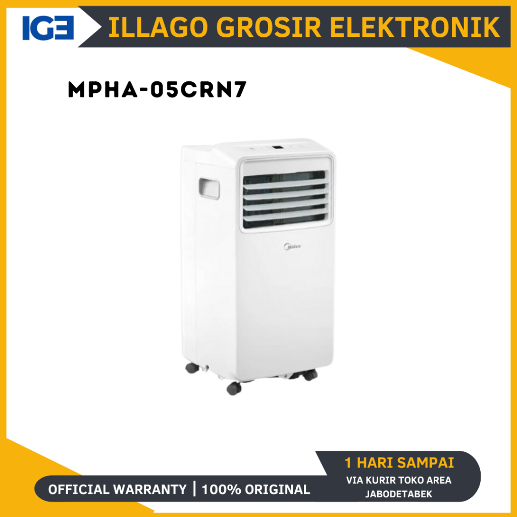 Midea AC Portable 1/2 pk MPHA-05CRN7 AC 0,5 pk Pendingin Ruangan