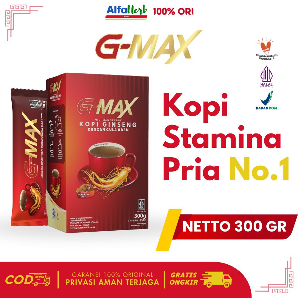 

[ Minuman Stamian Pria ] Kopi Penambah Stamina Pria Dewasa - Gmax Kopi Kuat Pria Tahan Lama