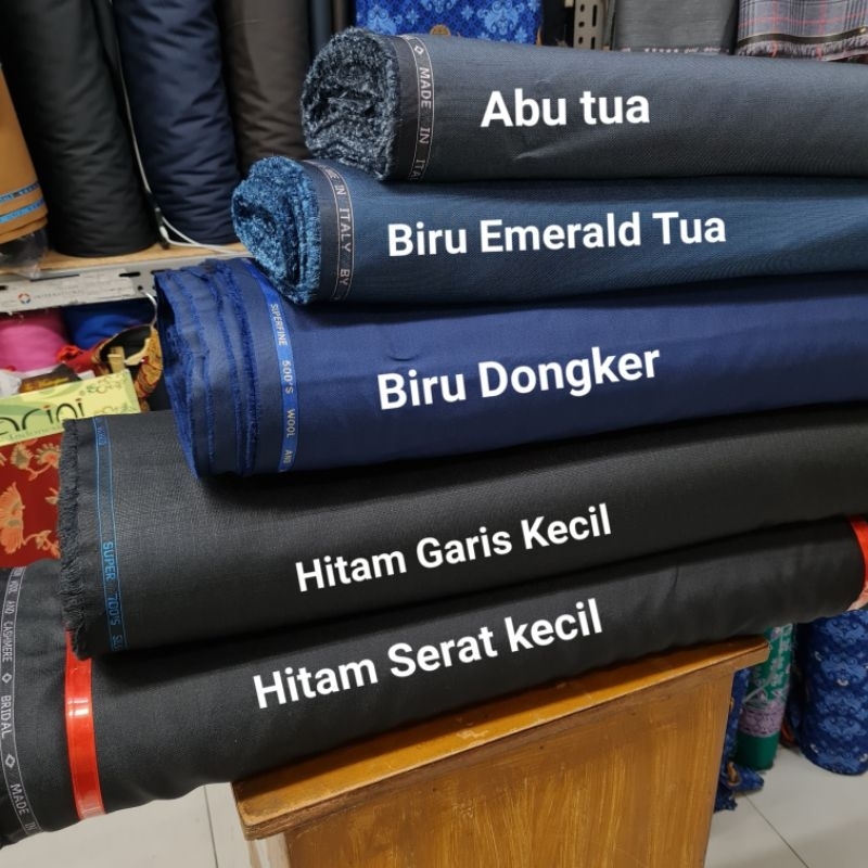 Kain Semi wool import Shining/mengikat untuk jas,celana, blazer