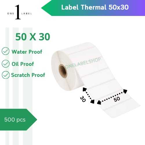 

ONELABEL Label Thermal 50 X 30 isi 500