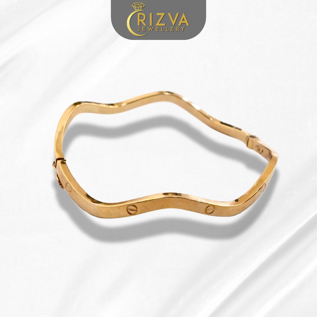 Gelang Emas Cartier Gelombang Gold Kadar 8K Rizva jewellery