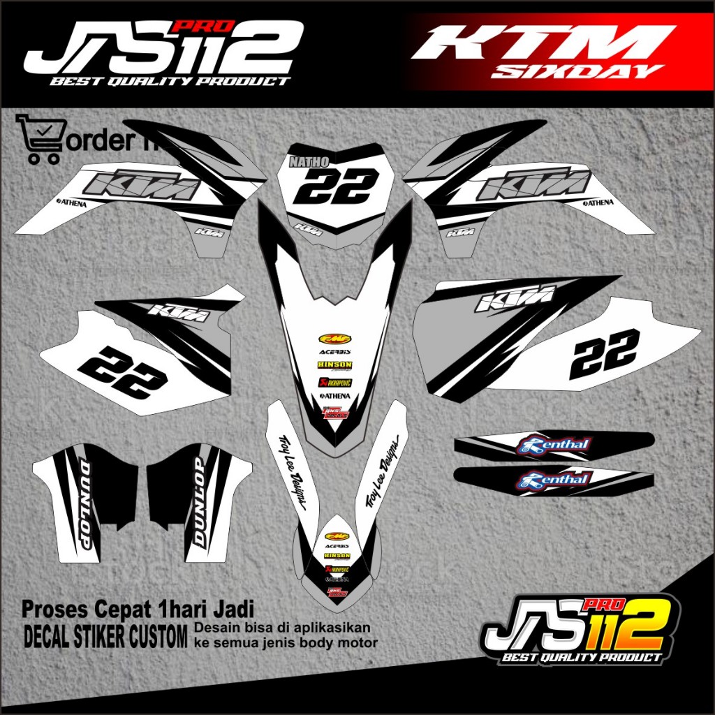 DECAL KTM SIXDAY DECAL KTM 250 KTM 85 FULL BODY STIKER KTM 250