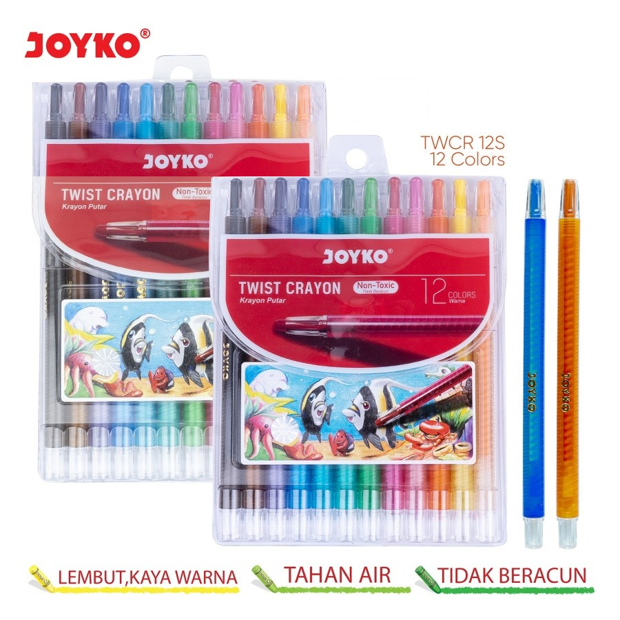 

KRAYON PUTAR TWIST CRAYON JOYKO TWCR 12 WARNA PANJANG