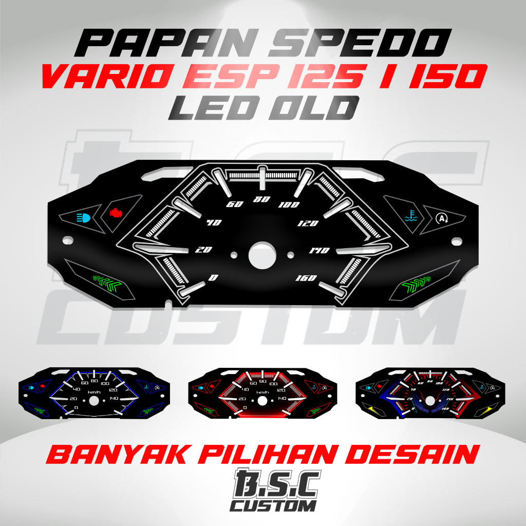 BISA CUSTOM PAPAN SPIDO PANEL SPEEDOMETER PAPAN SPEDO HONDA VARIO 125 VARIO 150 LED OLD VARIO LED